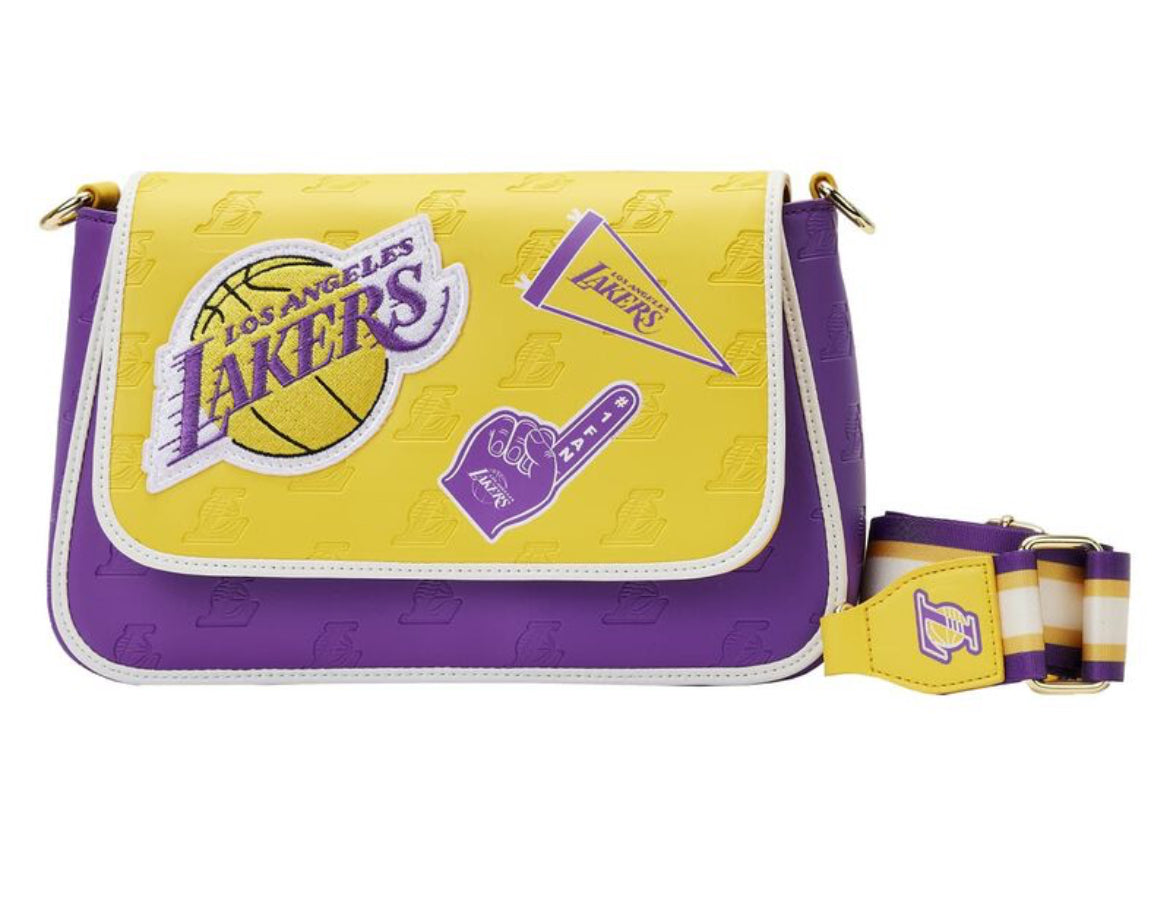 NBA Los Angeles Lakers Loungefly Patch Icons Crossbody Bag