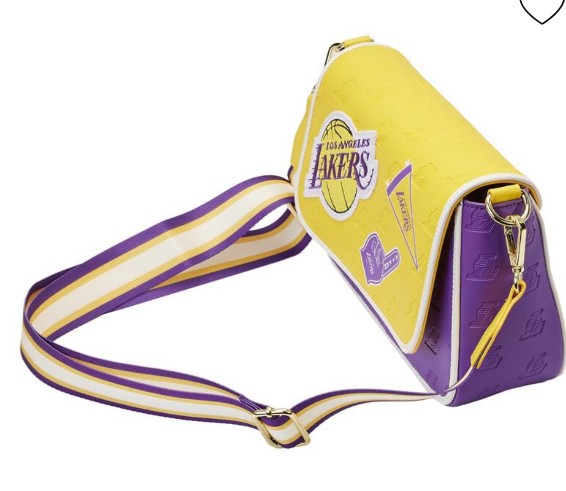 NBA Los Angeles Lakers Loungefly Patch Icons Crossbody Bag