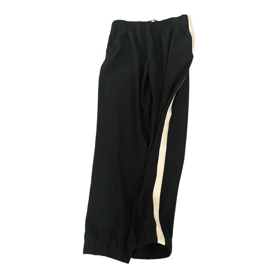 Zara Black & Cream Racing Stripe Joggers (Large)