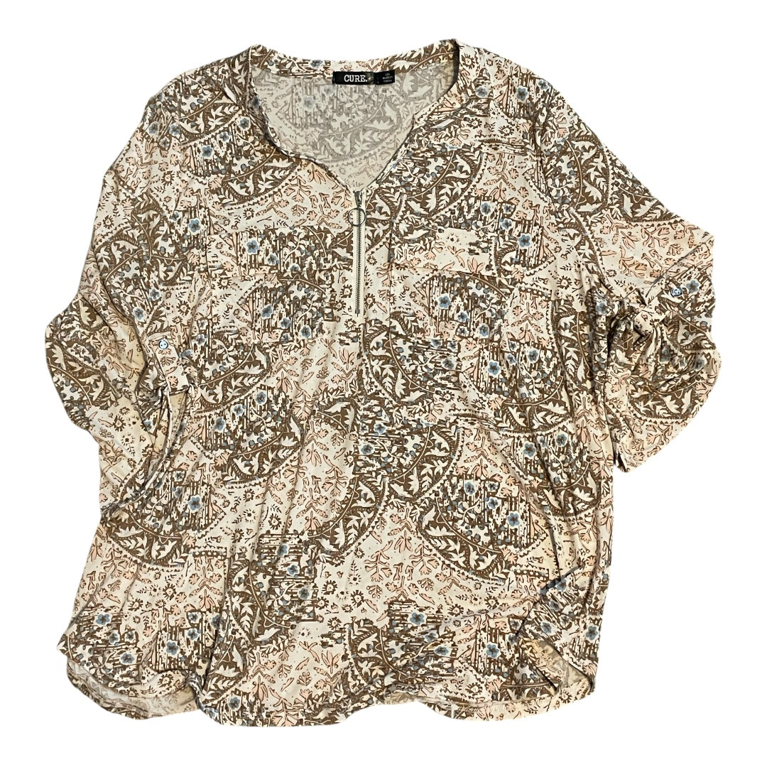 Cure Paisley Floral Print Blouse (1xl)