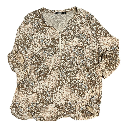 Cure Paisley Floral Print Blouse (1xl)
