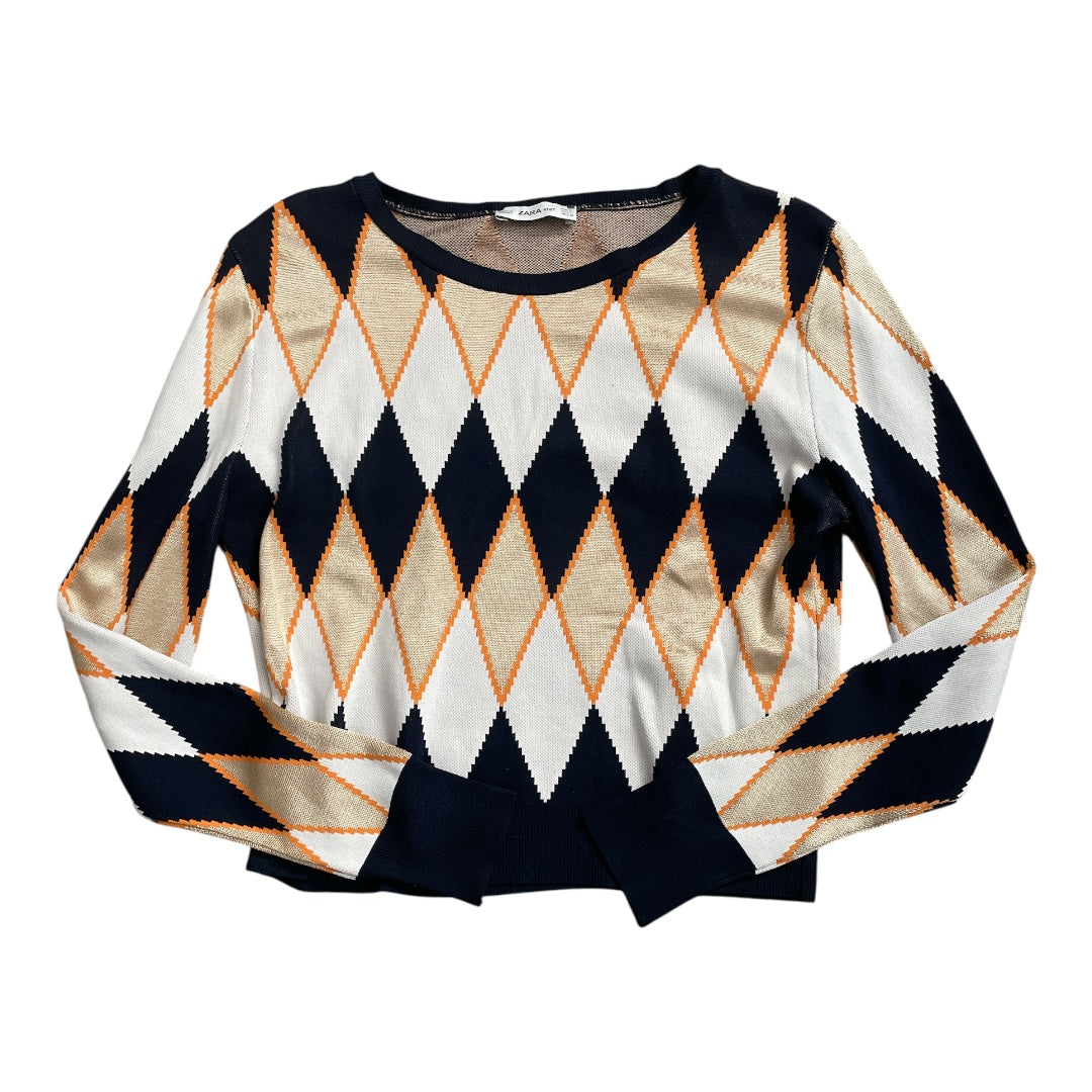 Zara Multi Colored Diamond Pullover (Large)