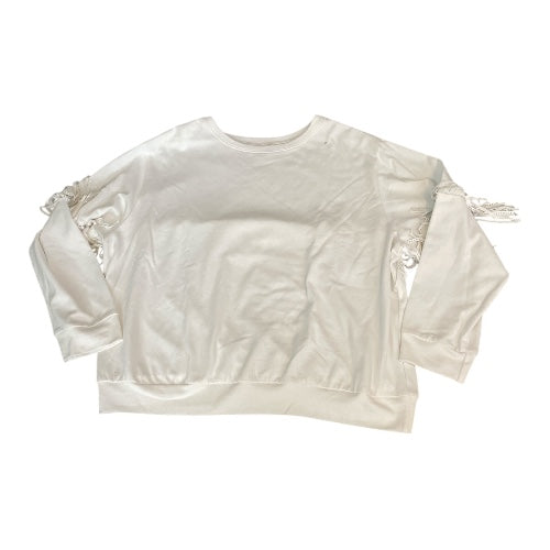 Main Strip White Fringe Sweatshirt (1x)