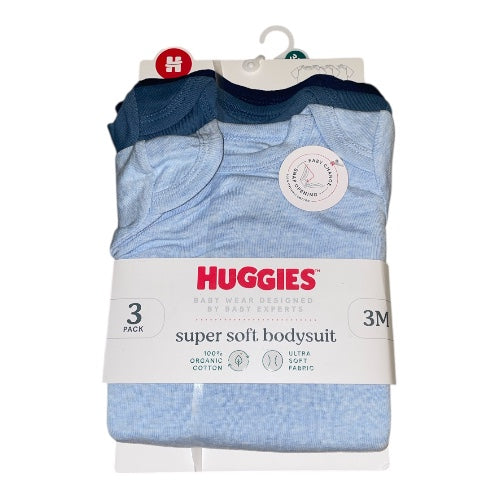Huggies Baby Boys 3-Pack Bodysuit Set (3 month)