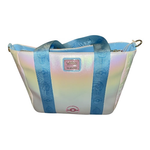Loungefly Pokémon Pikachu Iridescent Tote Crossbody Bag with Coin Bag.