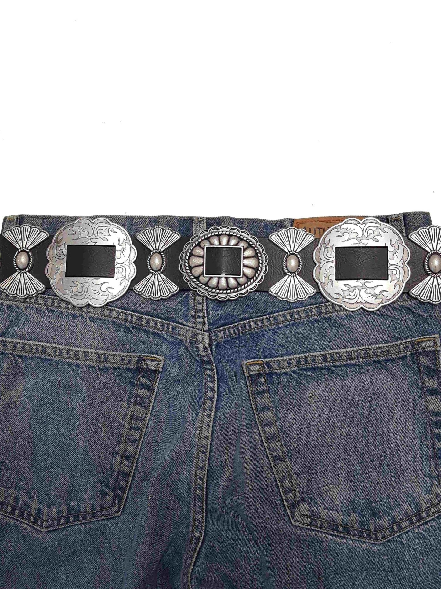 Fully Packed Concho Wide Western Belt — 2-Inch Width with 9 Conchos